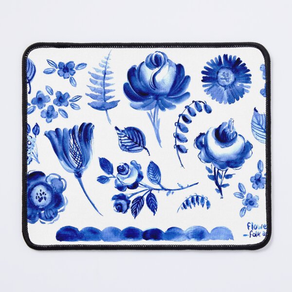 Item preview, Blue florals designed and sold by bokasin.