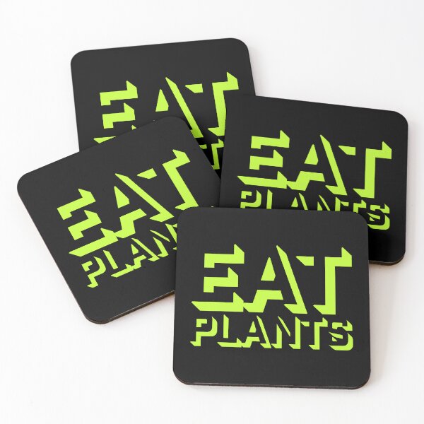 Item preview, Eat Plants Funny Vegan Vegetarian Bold Statement Quote designed and sold by shirt-o-mat.