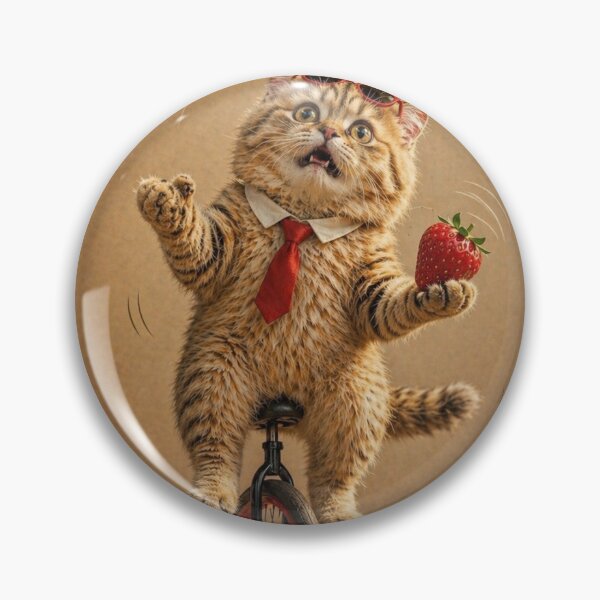 Item preview, Clumsy Cat Juggling Strawberries designed and sold by LovelyCatGalaxy.