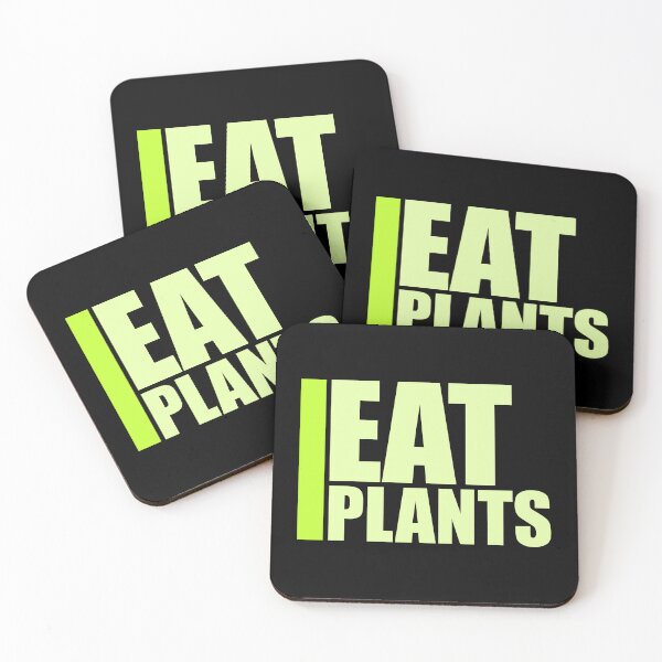 Item preview, Eat Plants Funny Vegan Vegetarian Bold Statement Quote designed and sold by shirt-o-mat.