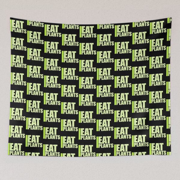 Item preview, Eat Plants Funny Vegan Vegetarian Bold Statement Quote designed and sold by shirt-o-mat.