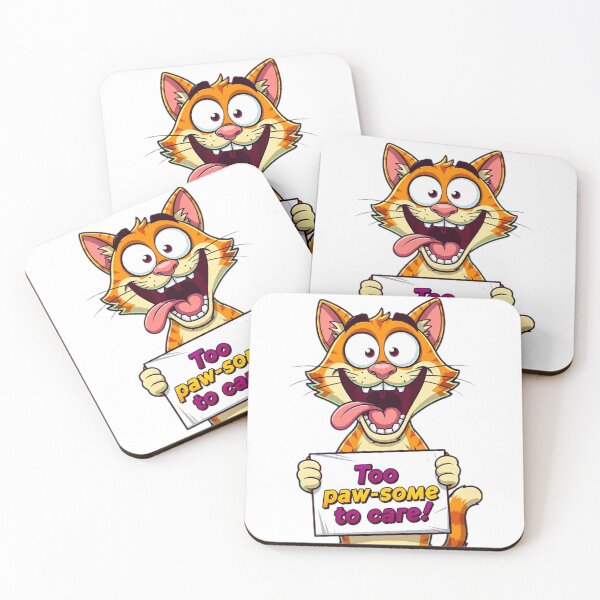 Item preview, Too Pawsome Cat Funny Cartoon Meme designed and sold by Moody Vibes Studio.