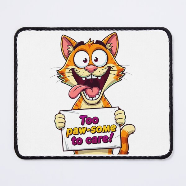 Item preview, Too Pawsome Cat Funny Cartoon Meme designed and sold by Moody Vibes Studio.