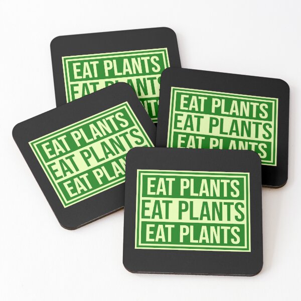 Item preview, Eat Plants Funny Vegan Vegetarian Bold Statement Quote designed and sold by shirt-o-mat.