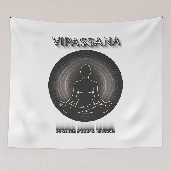 Item preview, Vipassana – Observe Accept Release | Mindfulness Zen Meditation Design designed and sold by ArtsyExplorer.