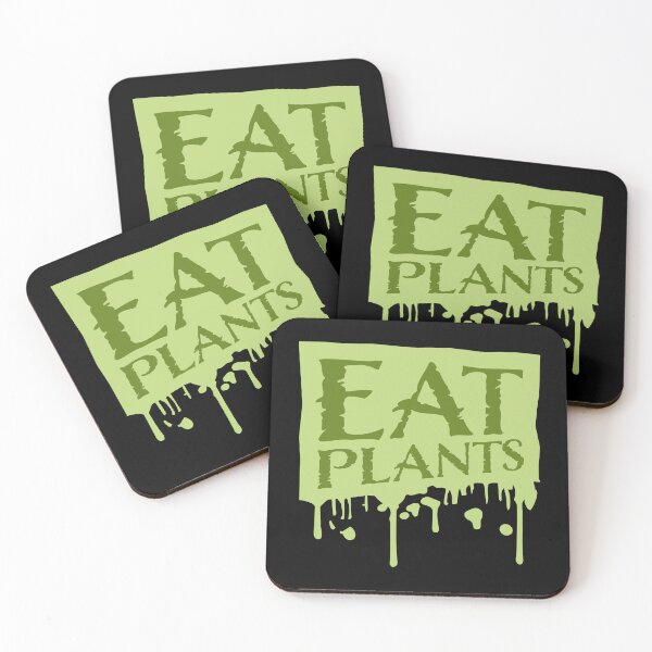 Item preview, Eat Plants Funny Vegan Vegetarian Bold Statement Quote designed and sold by shirt-o-mat.