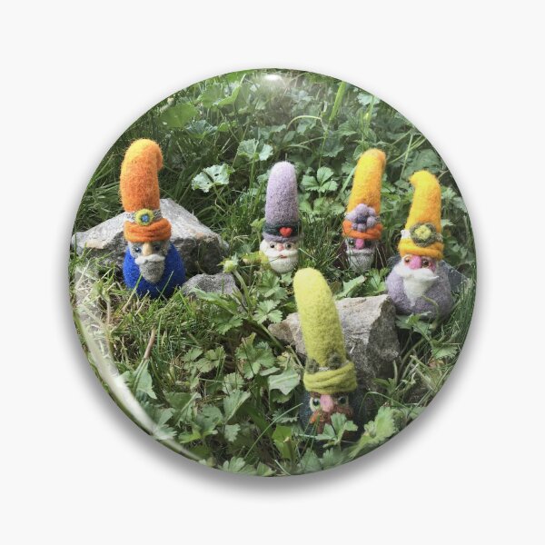 Item preview, Hand-felted gnomes in a garden landscape designed and sold by creaphyl28.