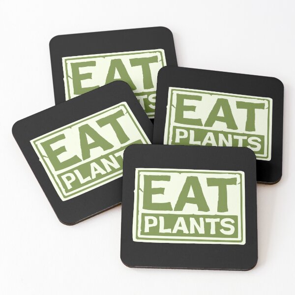 Item preview, Eat Plants Funny Vegan Vegetarian Bold Statement Quote designed and sold by shirt-o-mat.