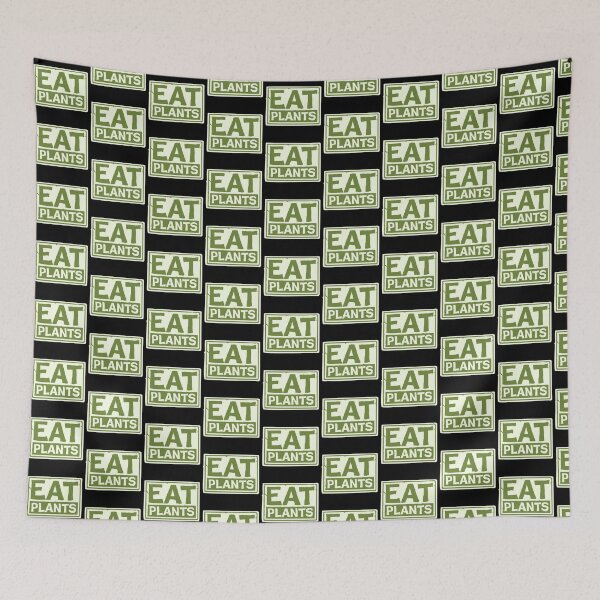 Item preview, Eat Plants Funny Vegan Vegetarian Bold Statement Quote designed and sold by shirt-o-mat.