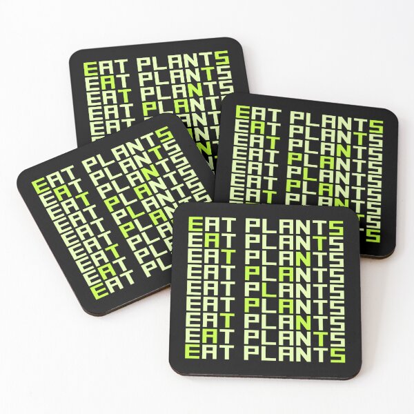 Item preview, Eat Plants Funny Vegan Vegetarian Bold Statement Quote designed and sold by shirt-o-mat.