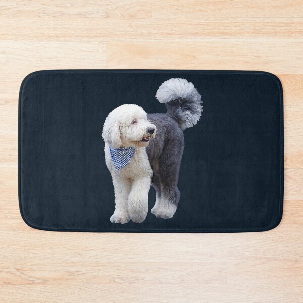 Item preview, Sheepadoodle With Blue Scarf designed and sold by Susan Savad.