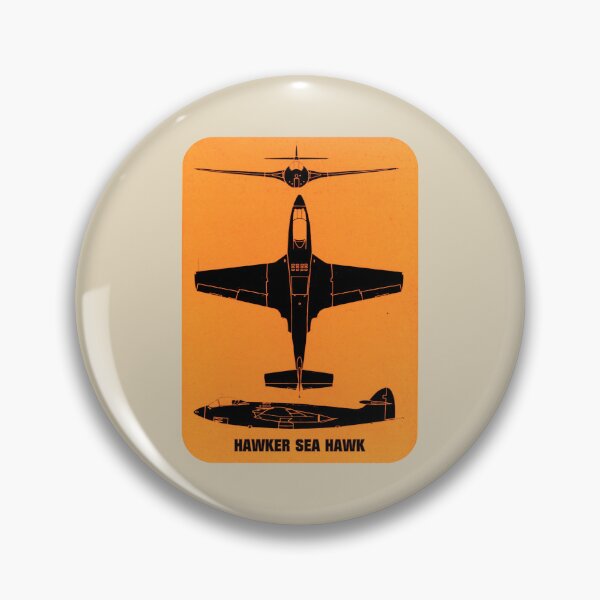 Item preview, Hawker Sea Hawk British 1950s Jet Fighter Silhouettes designed and sold by MilitaryMart.