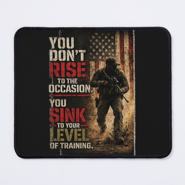 Item preview, You Don’t Rise to the Occasion – Military Motivation Quote | Discipline Training Tactical Mindset Design designed and sold by Savage Discipleship.