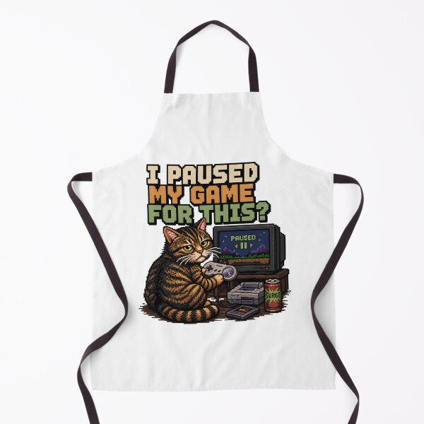 Item preview, I Paused My Game For This Cat – Funny Gamer Cat Meme, Retro Gaming Cat, Sarcastic Gaming Humor Gift designed and sold by chrstnslts.