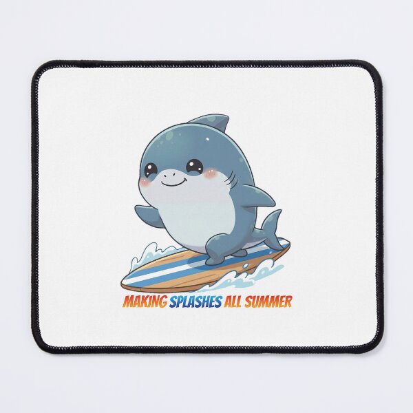 Item preview, Surfing Shark Making Splashes All Summer  designed and sold by Nature's Chibis.
