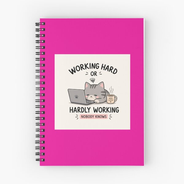 Item preview, Working Hard or Hardly Working Cat designed and sold by BALAVINISHA.