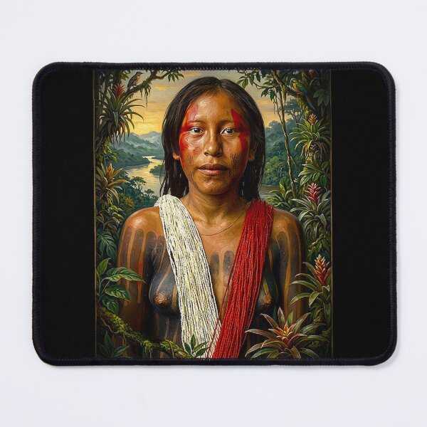 Item preview, Amazonian Kayapó Woman – Indigenous Tribal Art of the Tropical Rainforest designed and sold by KAYAPO.