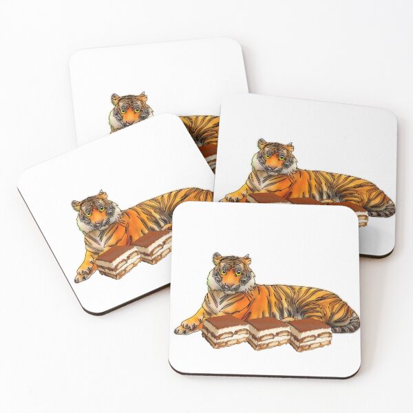 Item preview, Maple the Tiger With tiramisu mukbang– Animalzandfood  designed and sold by Ashley’sAnimalz.
