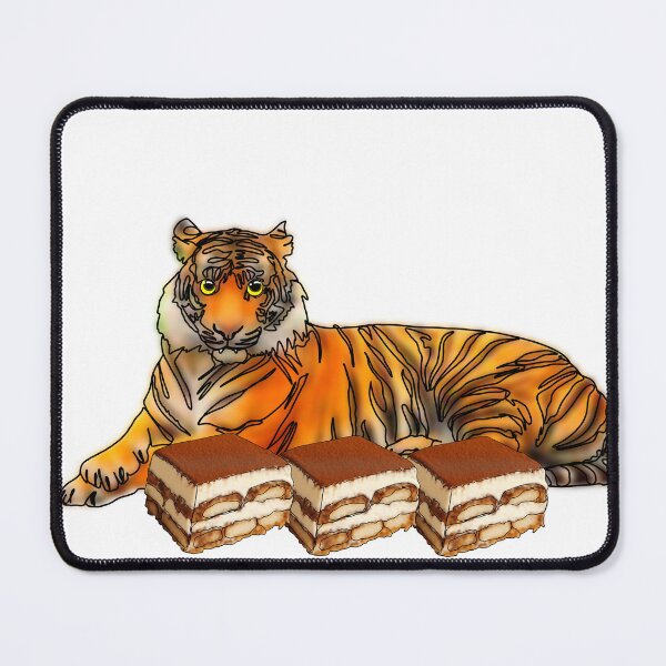 Item preview, Maple the Tiger With tiramisu mukbang– Animalzandfood designed and sold by Ashley’sAnimalz.
