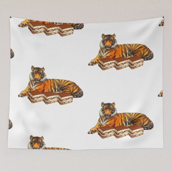 Item preview, Maple the Tiger With tiramisu mukbang– Animalzandfood  designed and sold by Ashley’sAnimalz.