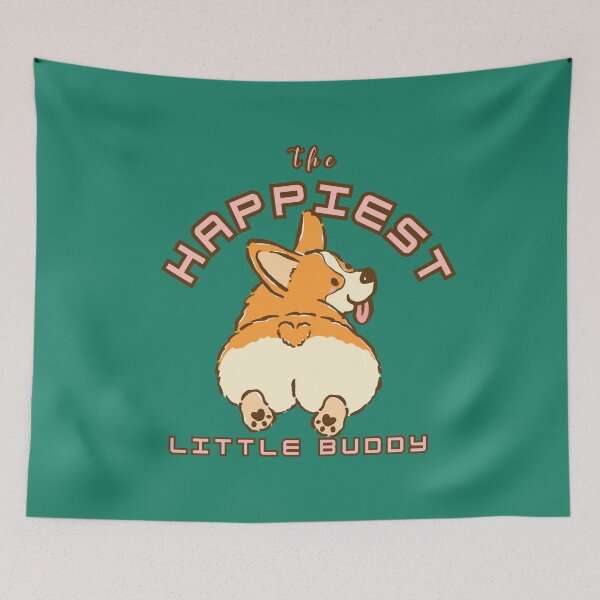 Item preview, Happiest Little Buddy Cute Corgi Dog designed and sold by TheBeeKindSpace.