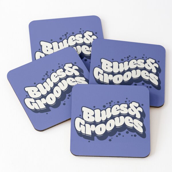 Item preview, Blues & Grooves Wavy-Outline Lettering designed and sold by wickedpretty.