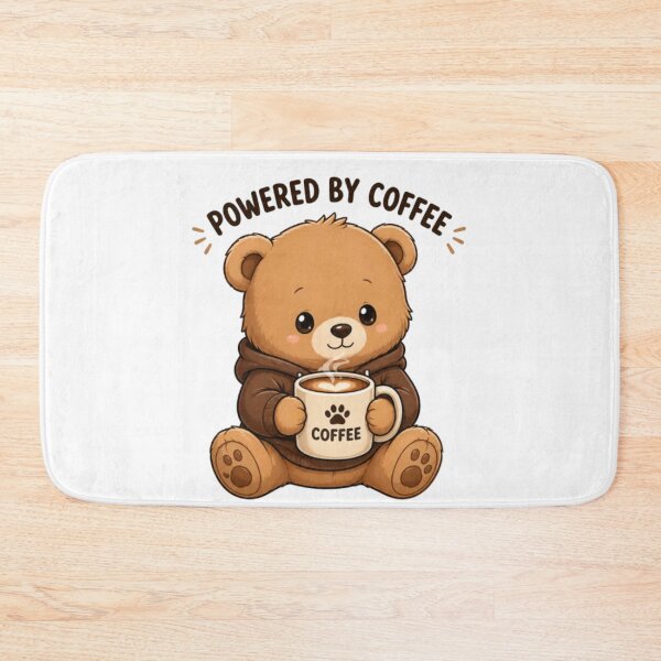 Item preview, Teddy Bear Coffee Cute Kawaii Bear Powered By Coffee Sticker designed and sold by Cute-Corne.