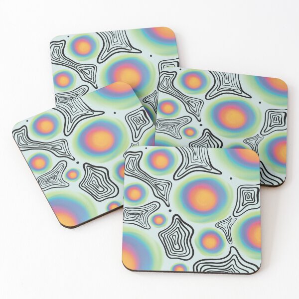 Item preview, Psychedelic Contour Dreams | Abstract Neon Topographic Pattern Art Print designed and sold by Mourvika Vivek.