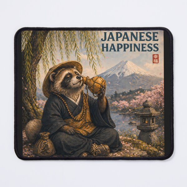 Item preview, Japanese Tanuki Monk Folklore Spirit designed and sold by AuraloomAtelier.