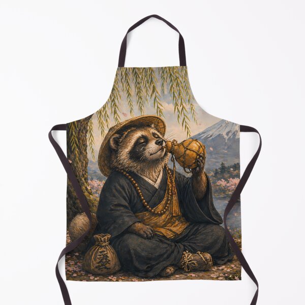 Item preview, Japanese Tanuki Monk Folklore Spirit designed and sold by AuraloomAtelier.