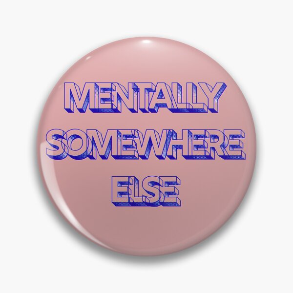 Item preview, Mentally Somewhere Else Retro Typography Design designed and sold by CreativePallavi.