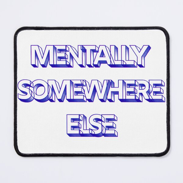 Item preview, Mentally Somewhere Else Retro Typography Design designed and sold by CreativePallavi.