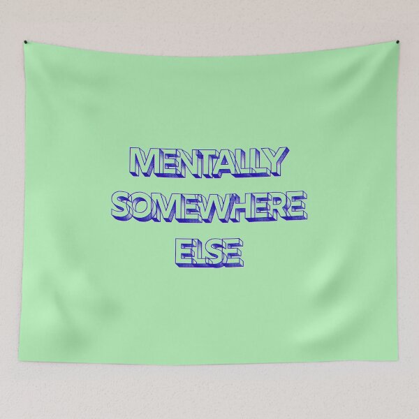 Item preview, Mentally Somewhere Else Retro Typography Design designed and sold by CreativePallavi.