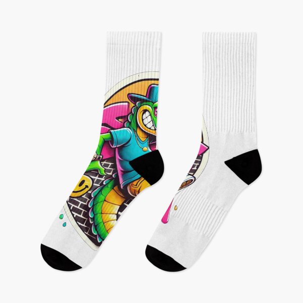 Item preview, Skater Crocodile Graffiti Street Art designed and sold by InkNovaLab.