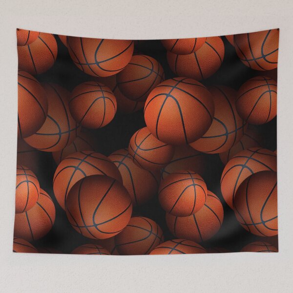 Item preview, 3D look basketballs pattern designed and sold by katzdzynes.