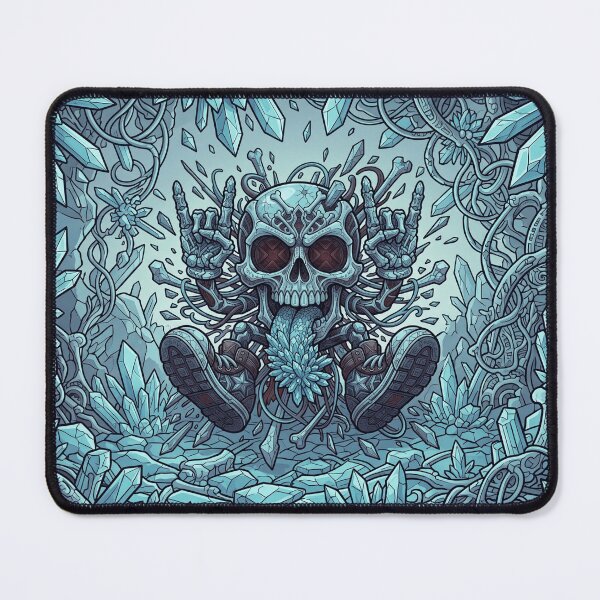 Item preview, Minimalist Watercolor Cartoon Rock Skull designed and sold by MarCinu Art.