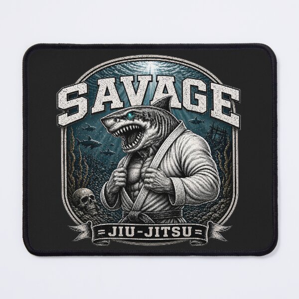 Item preview, Savage Jiu-Jitsu Shark Design – BJJ Predator Graphic | Grappling MMA Fighter Apparel designed and sold by Savage Discipleship.