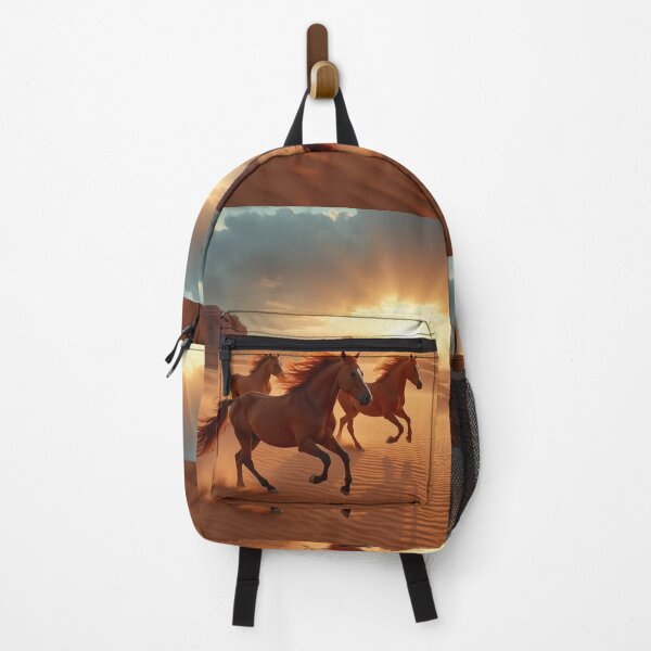 Item preview, Horses running at desert sunset designed and sold by Creative Visualize.