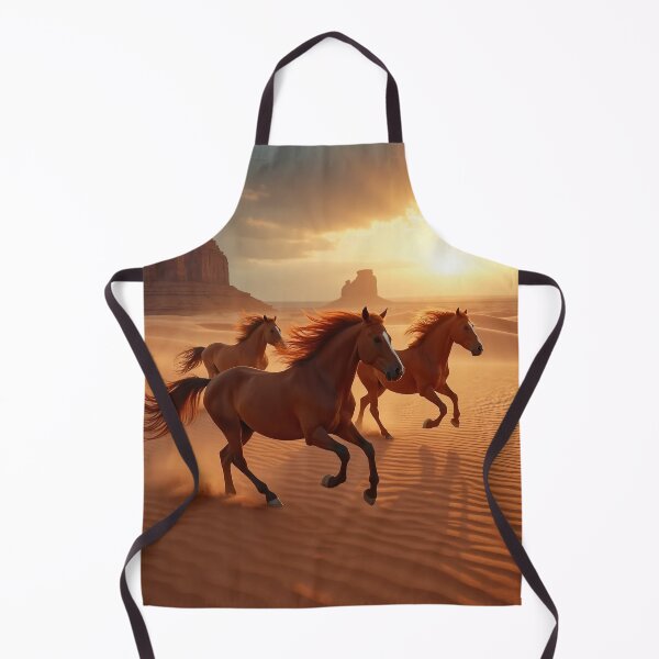 Item preview, Horses running at desert sunset designed and sold by Creative Visualize.