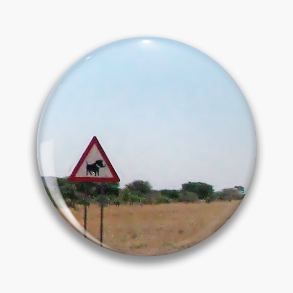 Item preview, Warthog Wildlife Hazard Sign, Trans-Kalahari Highway, Botswana designed and sold by JaneFlowersAfrica.