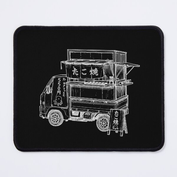 Item preview, Midnight Japanese Takoyaki Truck - White Ink Edition designed and sold by LumePrint.