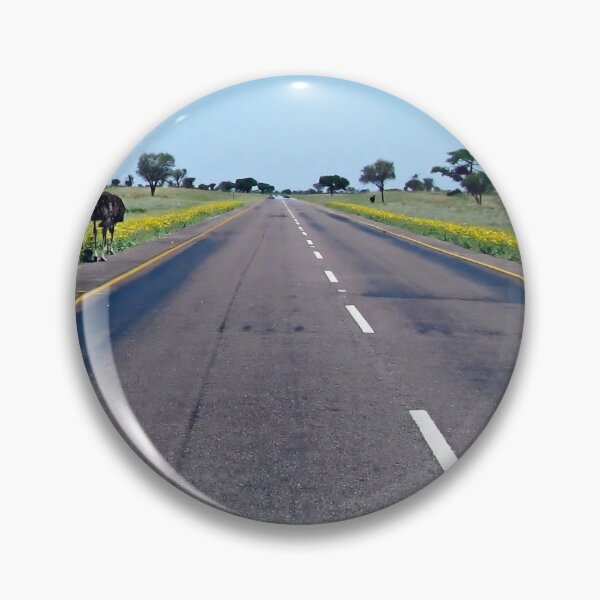 Item preview, Ostriches on the Trans-Kalahari Highway, Botswana designed and sold by JaneFlowersAfrica.