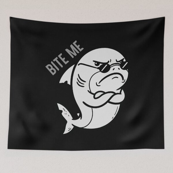 Item preview, Bite Me Funny Shark with Sunglasses designed and sold by Junglenimals.