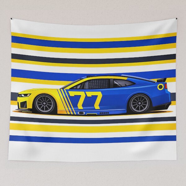 Item preview, 2026 #77 Carson Hocevar Yellow & Blue Nascar  designed and sold by PitWallArt.