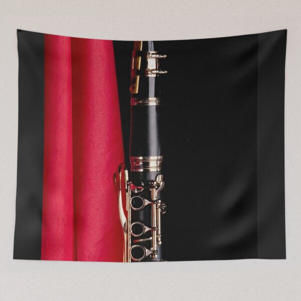 Item preview, Clarinet in Red Light – Jazz Instrument Fine Art Photography designed and sold by DBM Photo Art 1.