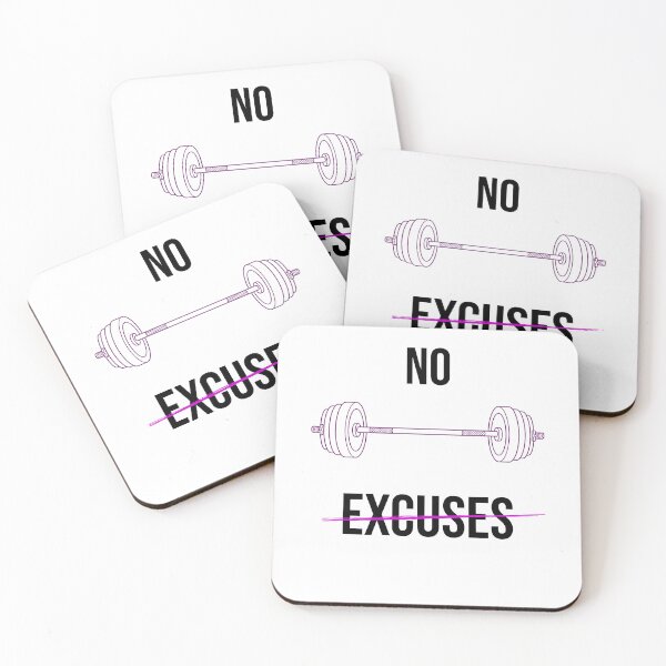Item preview, No Excuses Gym Motivation Typography Design  designed and sold by BraviXal.