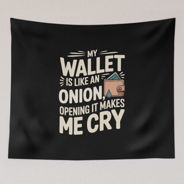 Item preview, My Wallet Is Like an Onion Funny Quote Sarcastic Wallet Humor T-Shirt designed and sold by ABLAT_CREATIONS.