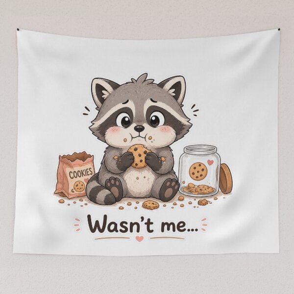 Item preview, Raccoon Cookie Theft Wasnt Me Funny Moment designed and sold by Sadia  Jannat.