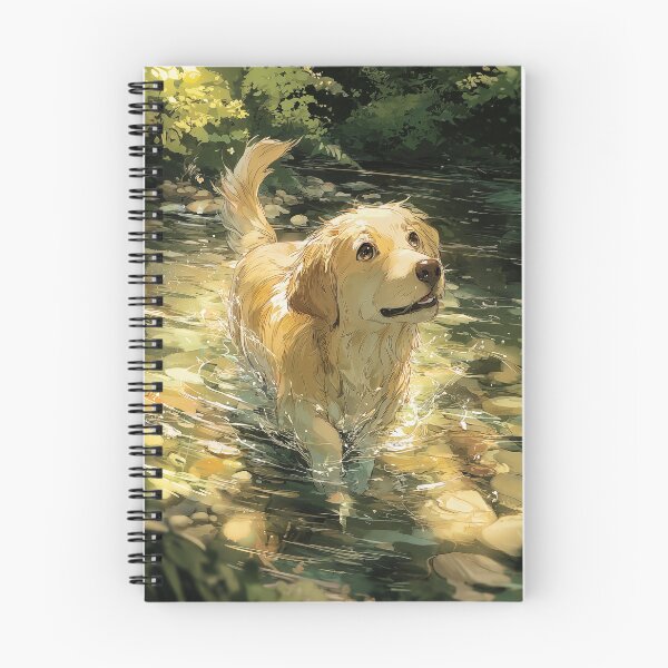 Item preview, Golden Retriever in a Stream designed and sold by PetsArt.
