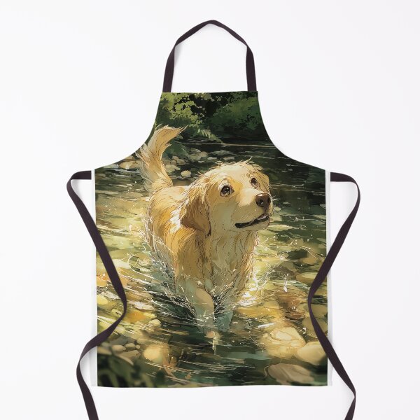 Artikelvorschau, Golden Retriever in einem Bach entworfen und verkauft von PetsArt.